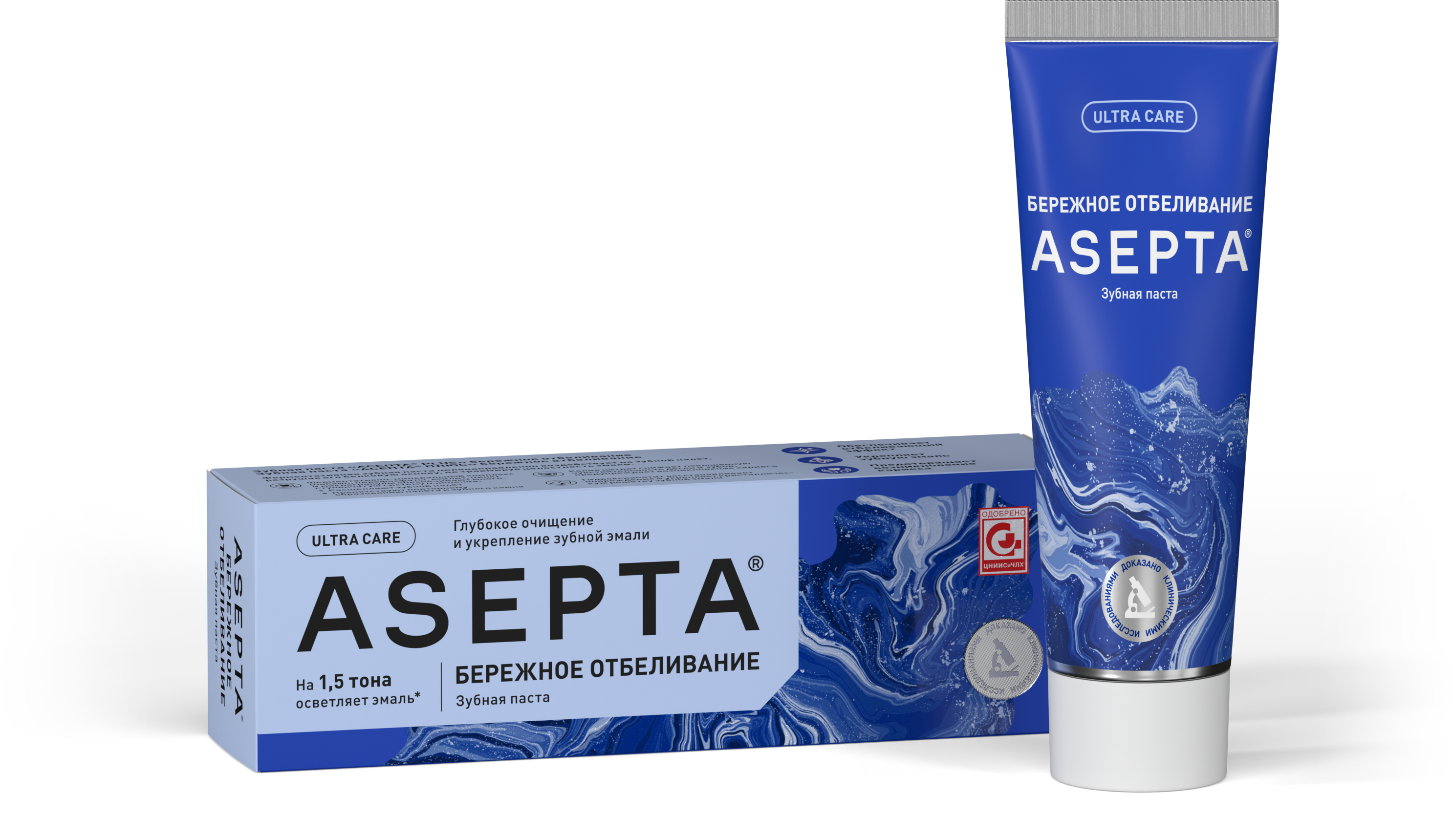 ASEPTA<sup>®</sup> Бережное отбеливание зубная паста