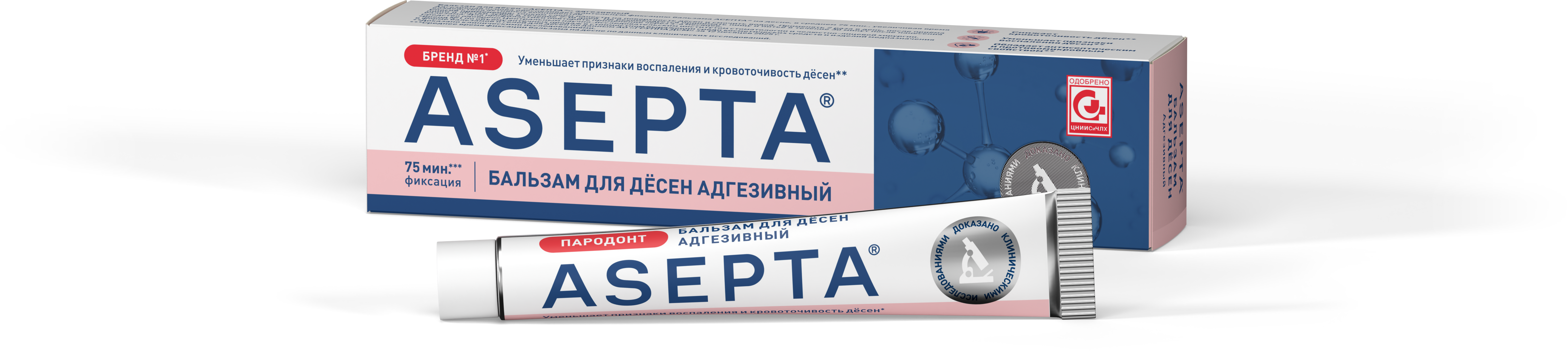 ASEPTA<sup>®</sup> адгезивный бальзам для десен